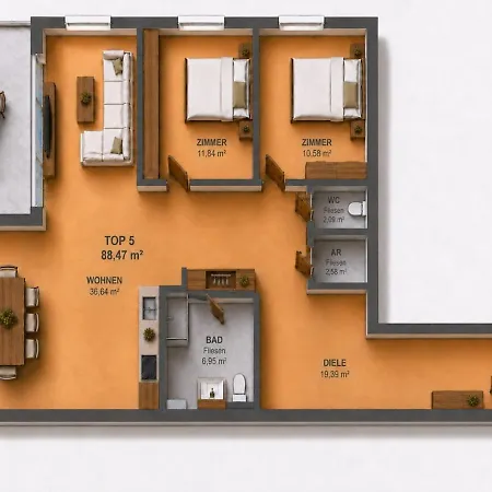 Bergapartment Mit Balkon In *